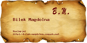 Bilek Magdolna névjegykártya