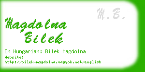 magdolna bilek business card